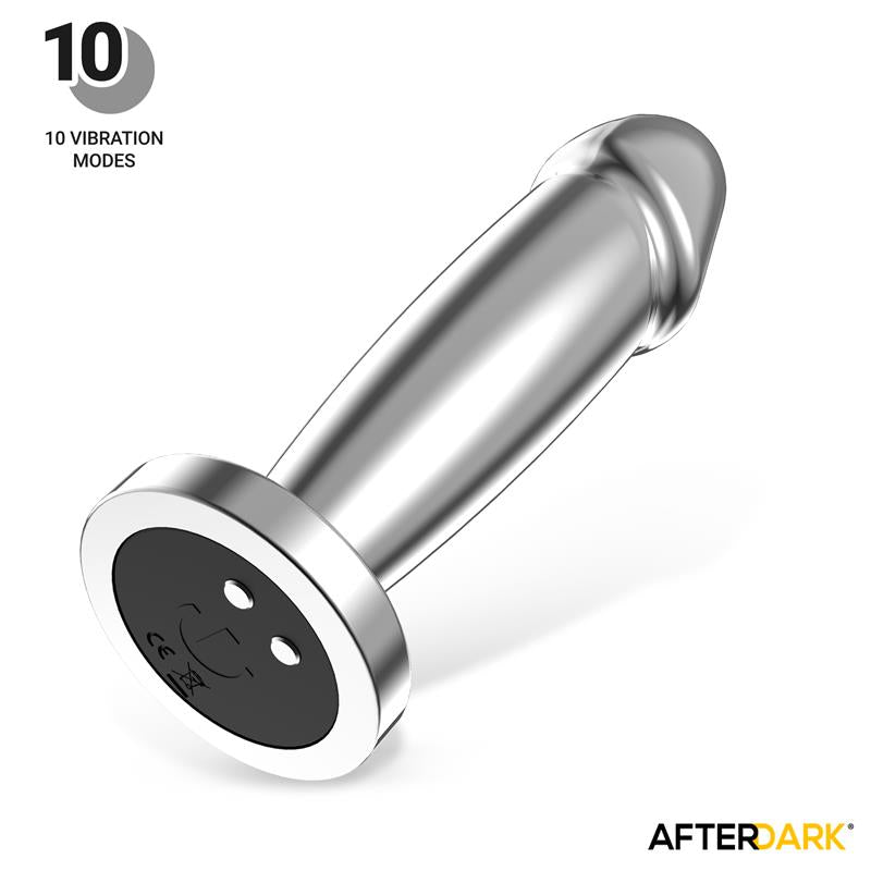 Sarmy Plug Anal Cromado Con Vibración Usb Magnético Talla M