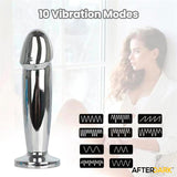 Sarmy Plug Anal Cromado Con Vibración Usb Magnético Talla S