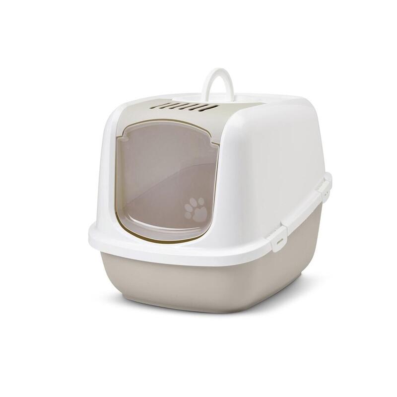 Savic Nestor Jumbo Blanco - Café  Arenero Cubierto Para Gatos  66,5x48,5x46,5 Cm - 1 Ud.