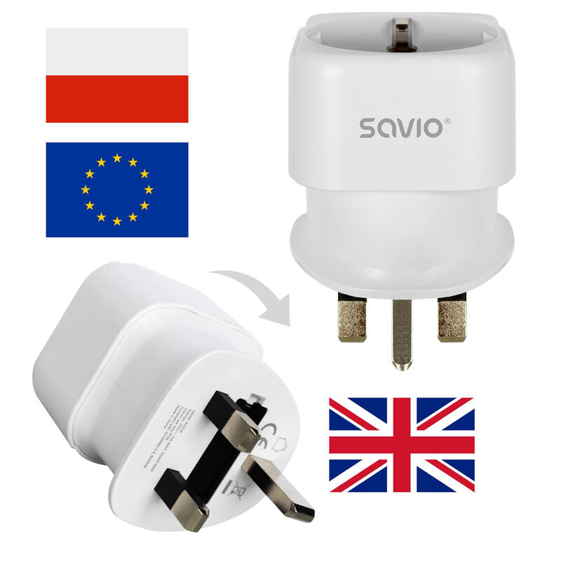 Savio Ap-04 Adaptador E Inversor De Corriente Universal 3250 W Blanco