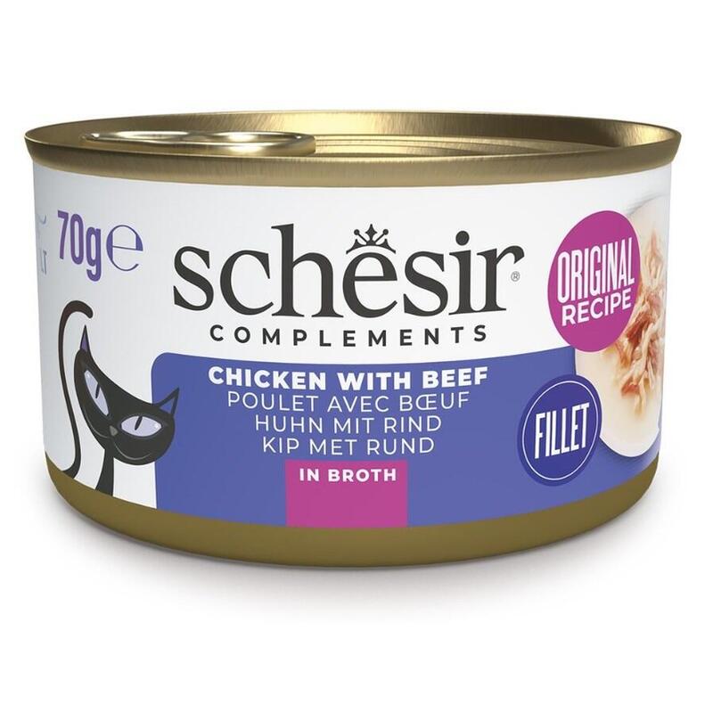 Schesir Adulto Jugo De Pollo Y Carne Con Arroz 70g