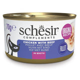Schesir Adulto Jugo De Pollo Y Carne Con Arroz 70g