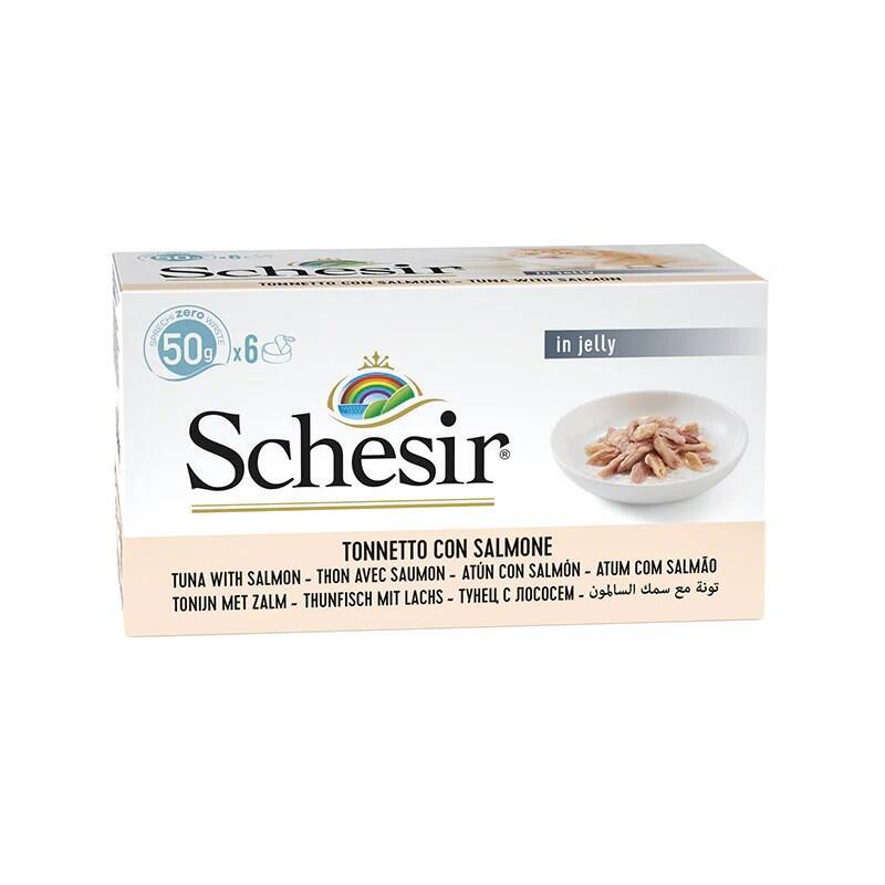 Schesir Tuna With Salmon In Jelly - Wet Cat Food - 6x50g