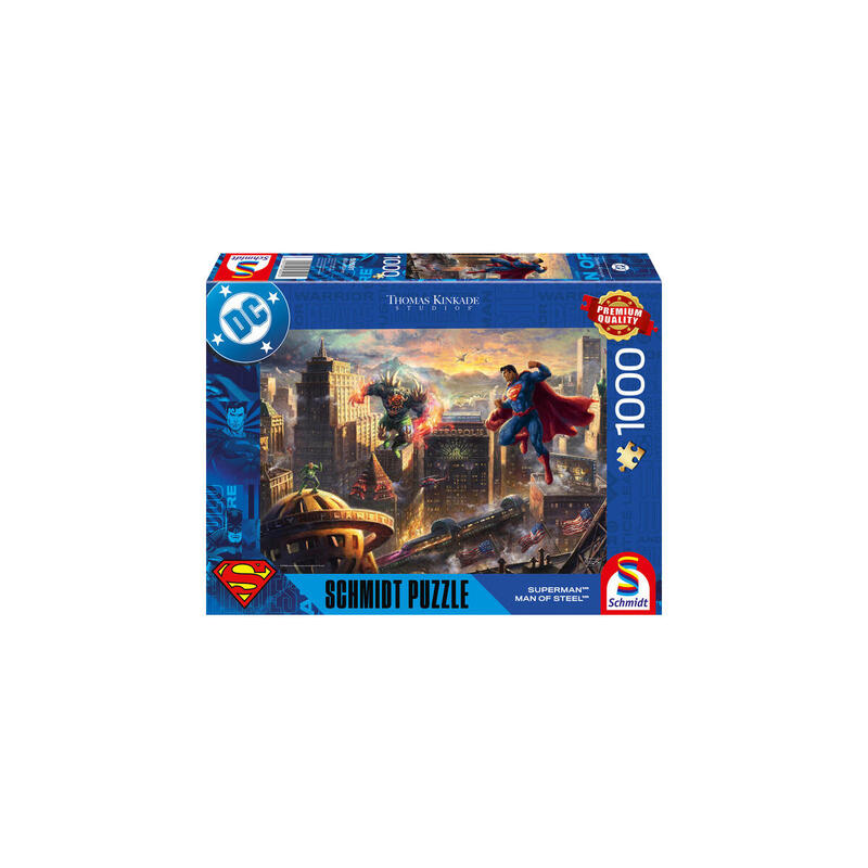 Schmidt Spiele Thomas Kinkade Studios: Dc Superman - El Hombre De Acero, Puzzle 1000 Piezas 58591