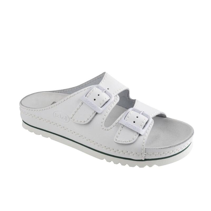 Scholl Air Bag - Sandalias Unisex Blancas, Talla 40