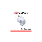 Schuko Macho 90° Blanco Polybag