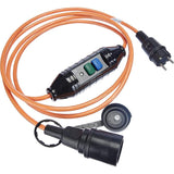 Schutzkontaktverlängerung Mit Prcd-Zwischengerät, Verlängerungskabel Orange/Schwarz, 3 Meter, H07bq-F 3
