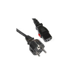 Scuko Netkabel Sort 1,8m, C13  Med LS, H05vv-F 3g 0,75mmý,