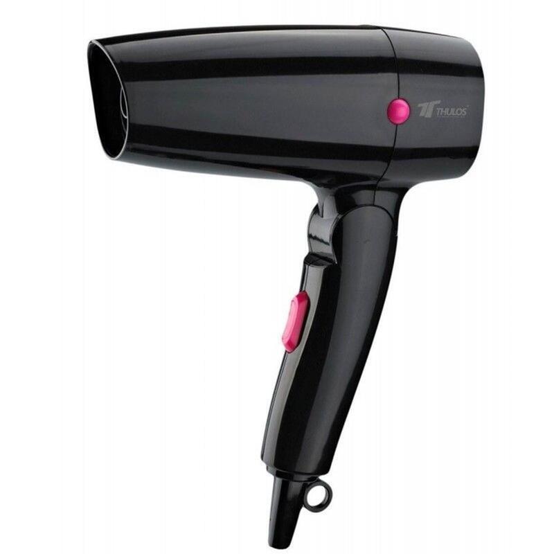 Secador De Pelo De Viaje Thulos Th Hd1200 Negro Rosa 1200w