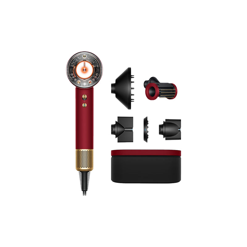 Secador De Pelo Dyson Hd16 Supersonic Nural - Terciopelo Rojo/Oro
