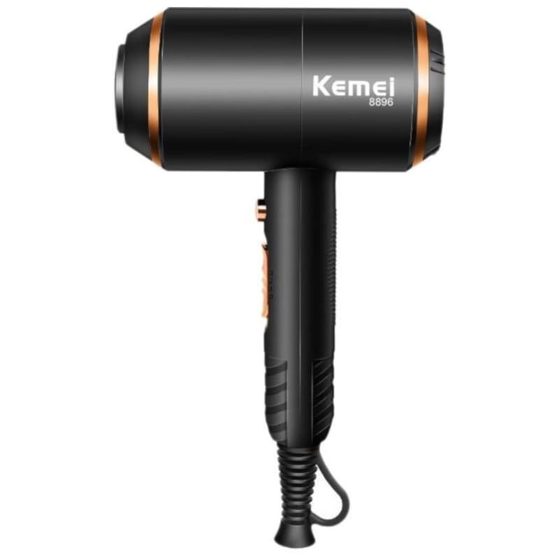 Secador De Pelo Kemei Km-8896 Superpower 4000w 4 En 1 Negro/Dorado