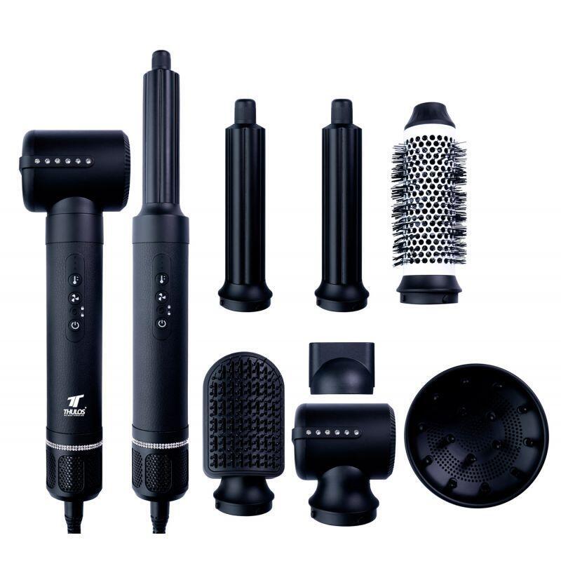 Secador De Pelo Thulos 7 En 1 Th By25 Color Negro 1400w