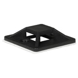 Self Adhesive Cable Clips  25mm X 25mm Black 50pcs In A