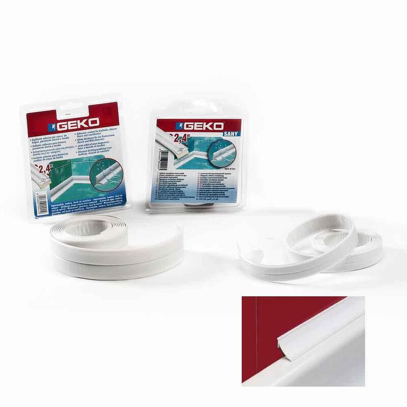 Sellador Adhesivo Para Lavabos Blanco 22mm X 2,4m