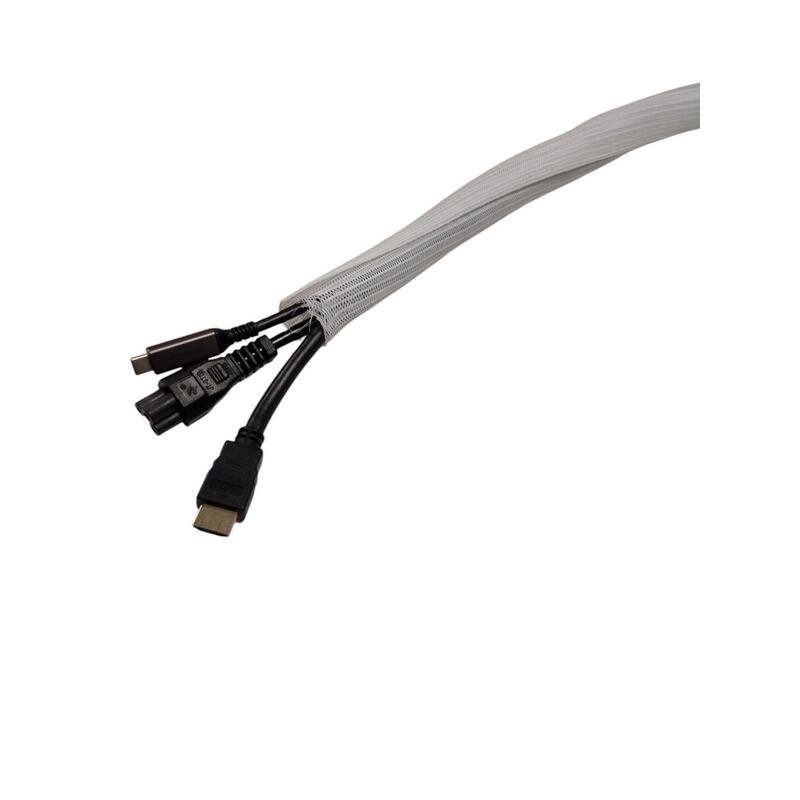 Selvlukkende FletstrMpe  25mm, 50m, Hvid, Kabelsok,