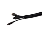Selvlukkende FletstrMpe  25mm, 50m, Sort, Kabelsok,