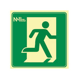 Señal De Evacuación "Salida" Izq Clase B, Pvc 0.7mm, 21 X 21 Cm