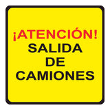 Señal Vial De Salida Camiones, Pvc, 70 X 50 Cm