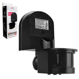 Sensor Ruchu Y Zmierzchu Mce25 B/B 180 Stopni, Max 1200w, Con Czarna Przeslona, 5-12m