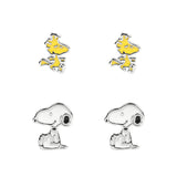 Set 2 Pares De Pendientes Snoopy