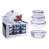 Set 3 Fiambreras Plástico Hermética 1400 Ml, 800 Ml, 400 Ml