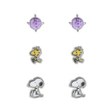 Set 3 Pares De Pendientes Snoopy