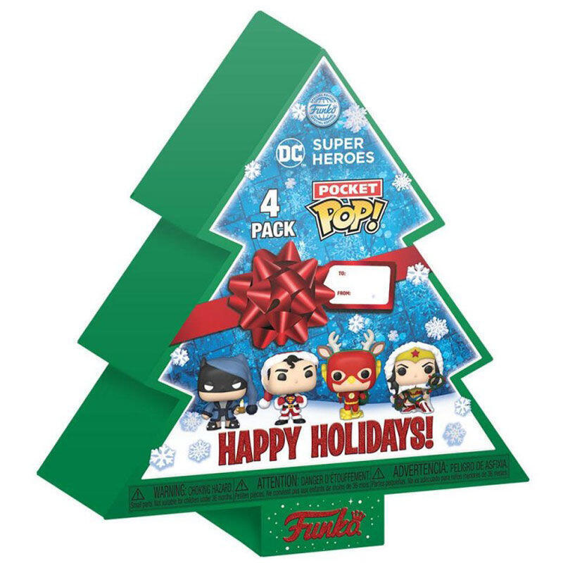 Set 4 Figuras Pocket Pop Marvel Tree Holiday Exclusive