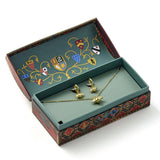 Set Colgante + Pendientes Snitch Dorada Harry Potter