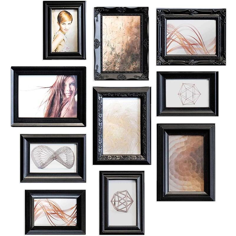Set De 10 Cuadros Nielsen Resina Negra 8999324