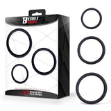 Set De 3 Anillos Para El Pene Silicona S, M Y L