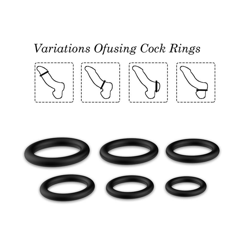 Set De 6 Anillos Para El Pene