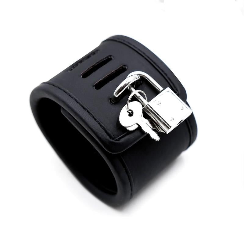 Set De Collar Con Esposas Y Para Muñecas Cuero Vegano