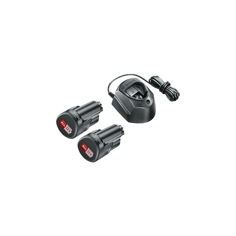 Set De Iniciación Bosch Bricolaje Y Jardín 12v (2x 1,5ah + Gal 1210 Cv), Cargador Negro, 2x Batería + Cargador 1600a01l3e