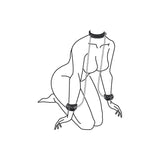 Set De Ligaduras Collar Y Esposas Negro