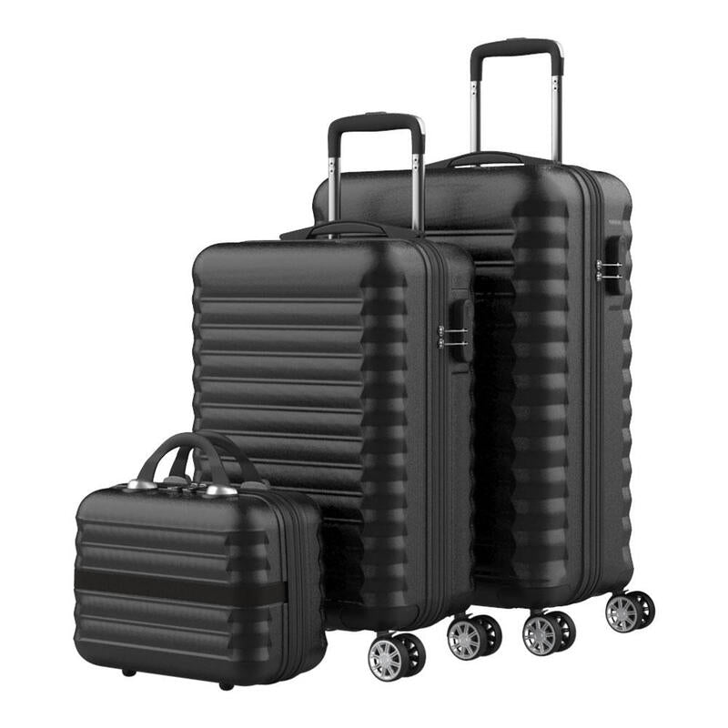 Set De Maletas 3 Piezas Negro Upfly 53cm,63c Y,31cm 1200497 Numada
