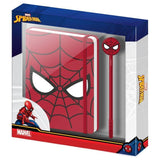 Set Diario + Boligrafo Spiderman Marvel