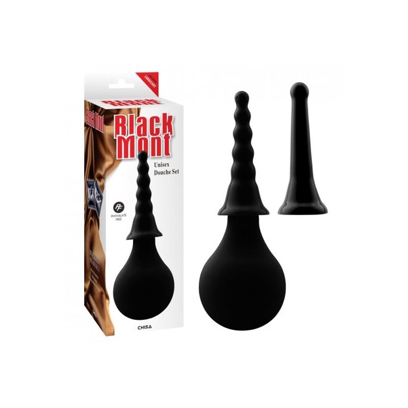Set Ducha Anal Y Funda 15 Cm Negro