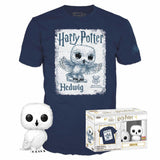 Set Figura Pop &#38; Tee Harry Potter Hedwig Talla M
