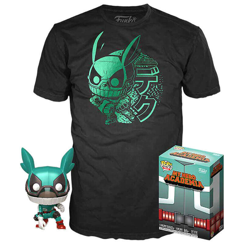 Set Figura Pop & Tee My Hero Academia Deku With Helmet