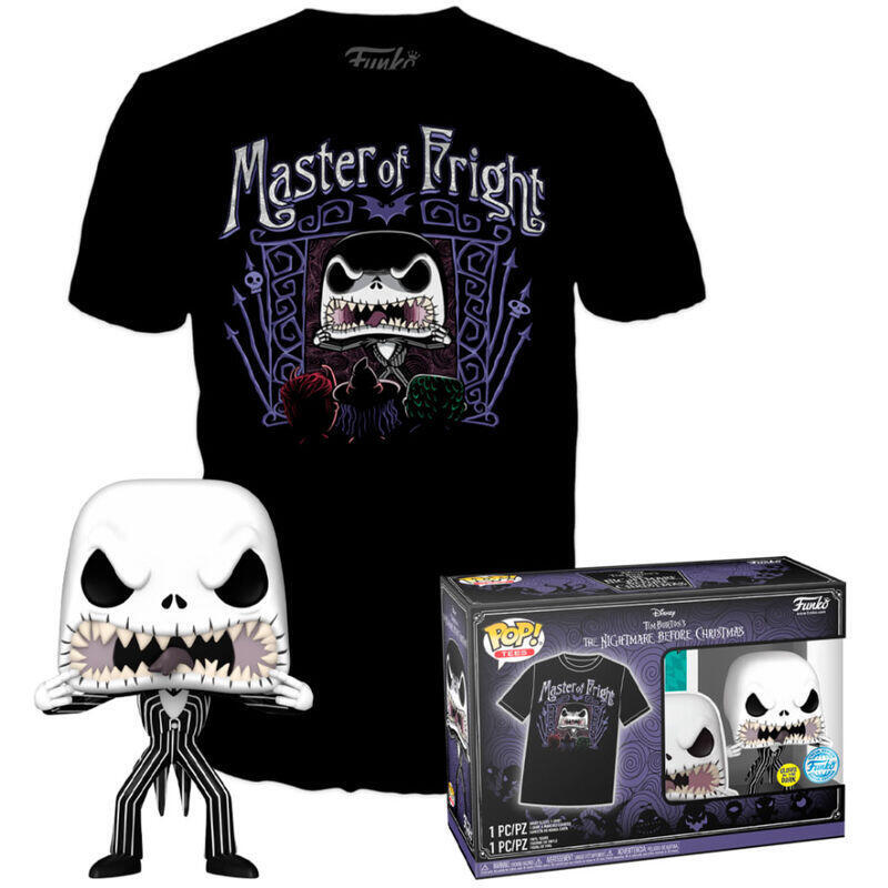 Set Figura Pop & Tee Disney Pesadilla Antes De Navidad Jack Skellington Exclusive Talla Xl