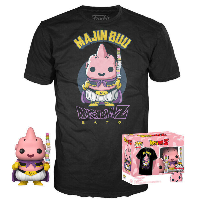 Set Figura Pop & Tee Dragon Ball Z Majin Buu Exclusive Talla L