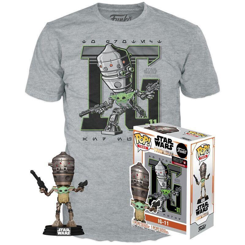 Set Figura Pop & Tee Star Wars Ig-11 With The Child Exclusive Talla S