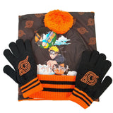 Set Gorro Braga Cuello Y Guantes Naruto