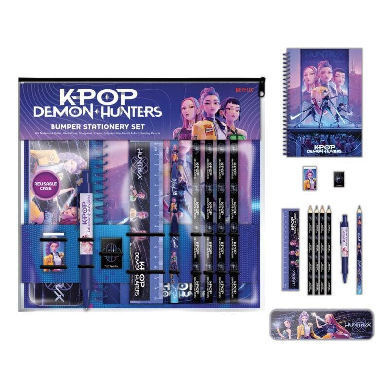 Set Papeleria Cuaderno A5 Kpop Demon Hunters