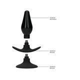 Set Plug Anal Y Ventosa Putiaguda Grande Negro