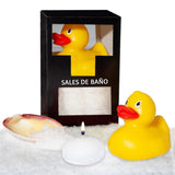 Set Sales Baño Aroma Coco Pato, Vela Y Concha 150 Gr