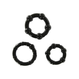 Seven Creations - Juego Tres Anillos Pene Negro
