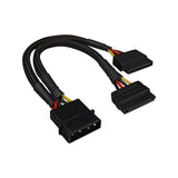Sharkoon Cable Alimentacion Molex X2 Sata  Negro, 15cm 4044951018895