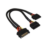 Sharkoon Cable De Alimentación Sata A X2 Sata 0.20m Negro 4044951018901