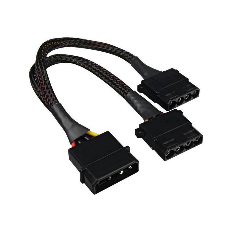 Sharkoon Cable De Alimentación Y 4pin 5.25 "> 2x 4pin 5.25", Cable Y 4,04495e+12